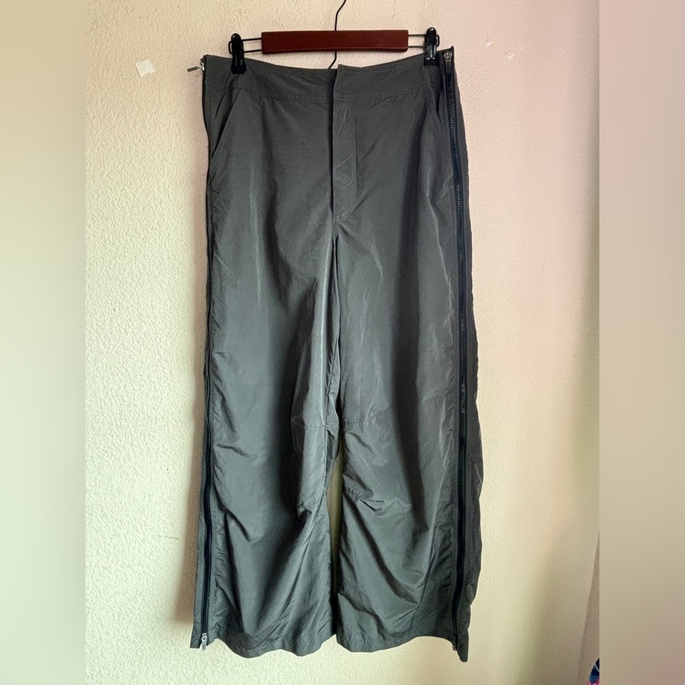 Free People Movement Nova Gray Lined Zip Up Wide Leg High Rise Athletic … - Picture 4 of 13